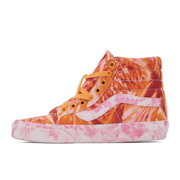 NWT Vans X Collina Strada Sk8 Hi Sneakers, Pink & Orange, Mens Sz 10, Wm Sz 11.5 - Picture 2 of 13
